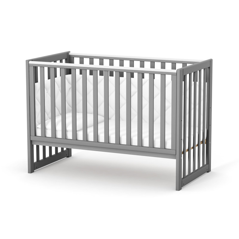 Veres LD13 - łóżeczko dziecięce z opuszczanym bokiem i gryzakiem (120x60 cm) • Graphite