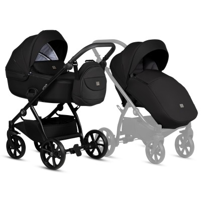 Tutis UNO 5+ дитяча коляска 2в1 • 100 Charcoal