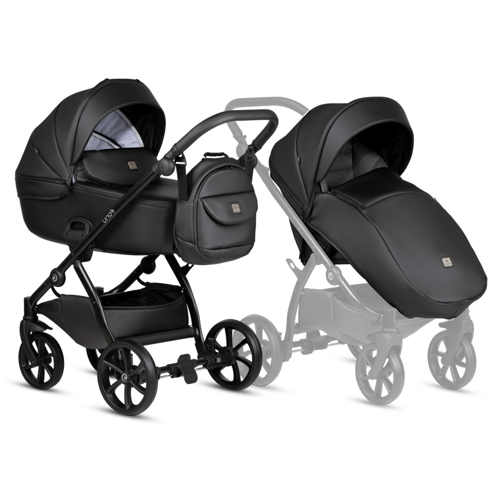 Tutis UNO 5+ дитяча коляска 2в1 • 699 Jet Black