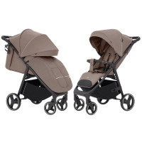 Carrello Bravo CRL-8512 - прогулянкова коляска для бездоріжжя, всесезонний візок • Castle Beige