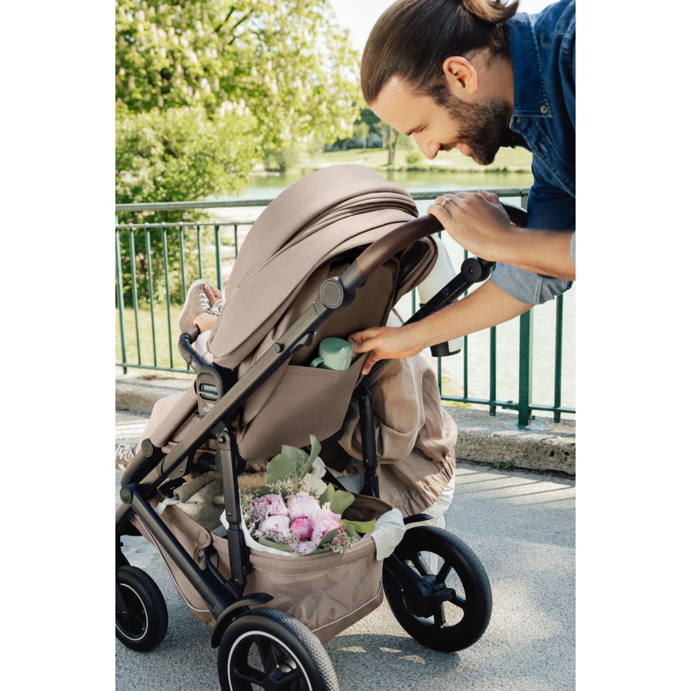 Britax Römer Smile 5Z - wózek dziecięcy 2w1 na każdy teren, z kolekcji STYLE (wyróżnik: wentylacja z drobnej siateczki) • Teak STYLE