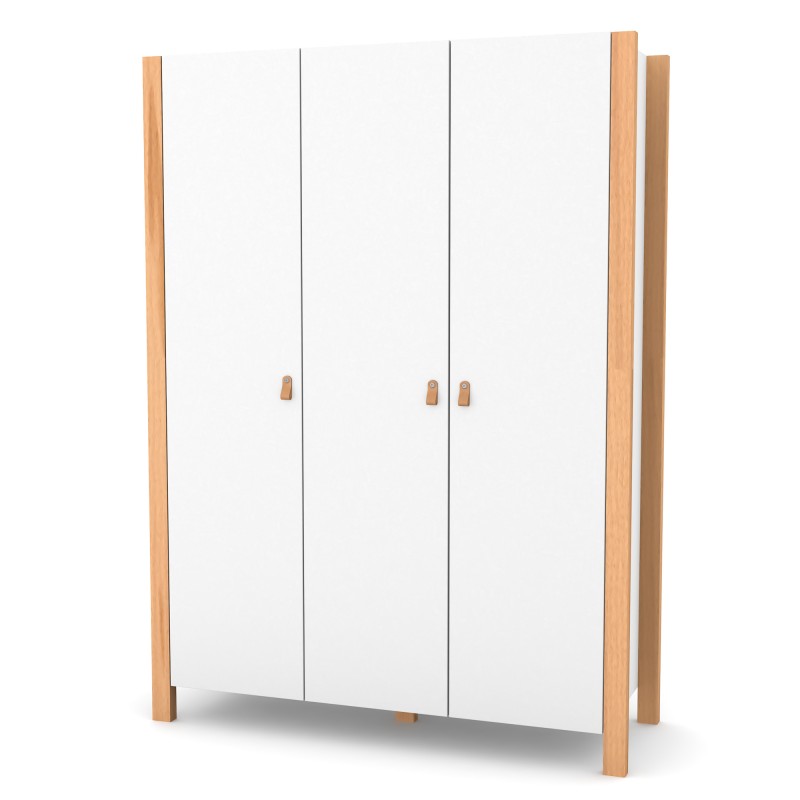 Veres Monaco 1310 - szafa dziecięca, dwudrzwiowa (96х47х180 cm) • White Natural