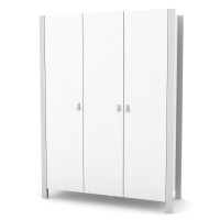 Veres Monaco 1310 - szafa dziecięca, dwudrzwiowa (96x47x180 cm) • White Grey