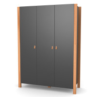Veres Monaco 1310 - szafa dziecięca, dwudrzwiowa (96x47x180 cm) • Anthracite Natural
