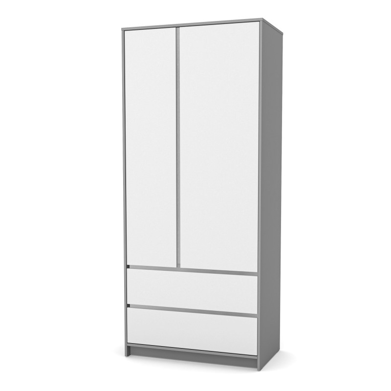 Veres Bern 900 - szafa dziecięca z szufladami, dwudrzwiowa • White Graphite