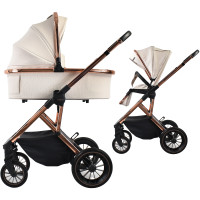 iBebe Pro - wózek dziecięcy 2w1 • Beige iBebe Pro - wózek dziecięcy 2w1 • Beige