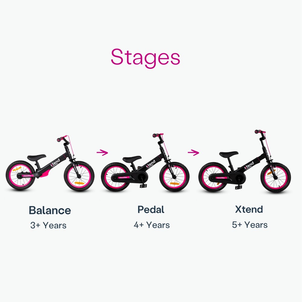 smarTrike Xtend Bike - дитячий велосипед 3в1 (3-7 років) • Pink