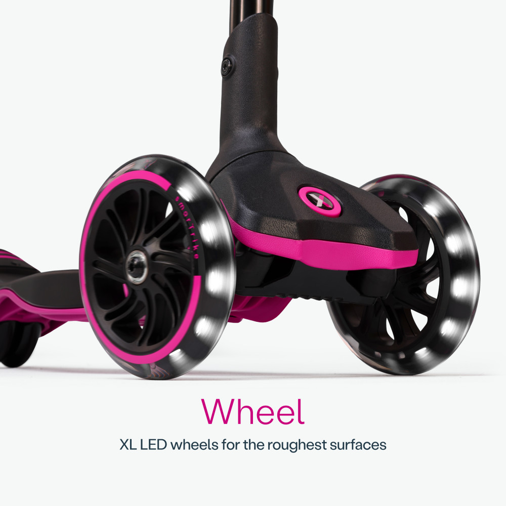 smarTrike Xtend Scooter - hulajnoga dziecięca 3w1 z regulowanym deckiem (3-12 lat) • Pink