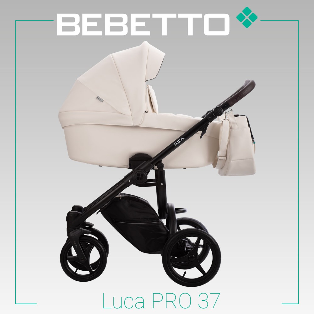 Bebetto Luca Pro 37 чорна рама дитяча коляска