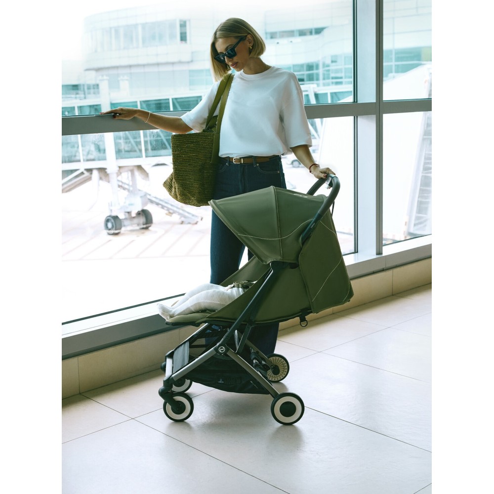 Cybex Orfeo - легка прогулянкова коляска, візок для подорожей, складається до розміру ручної поклажі • Canvas White
