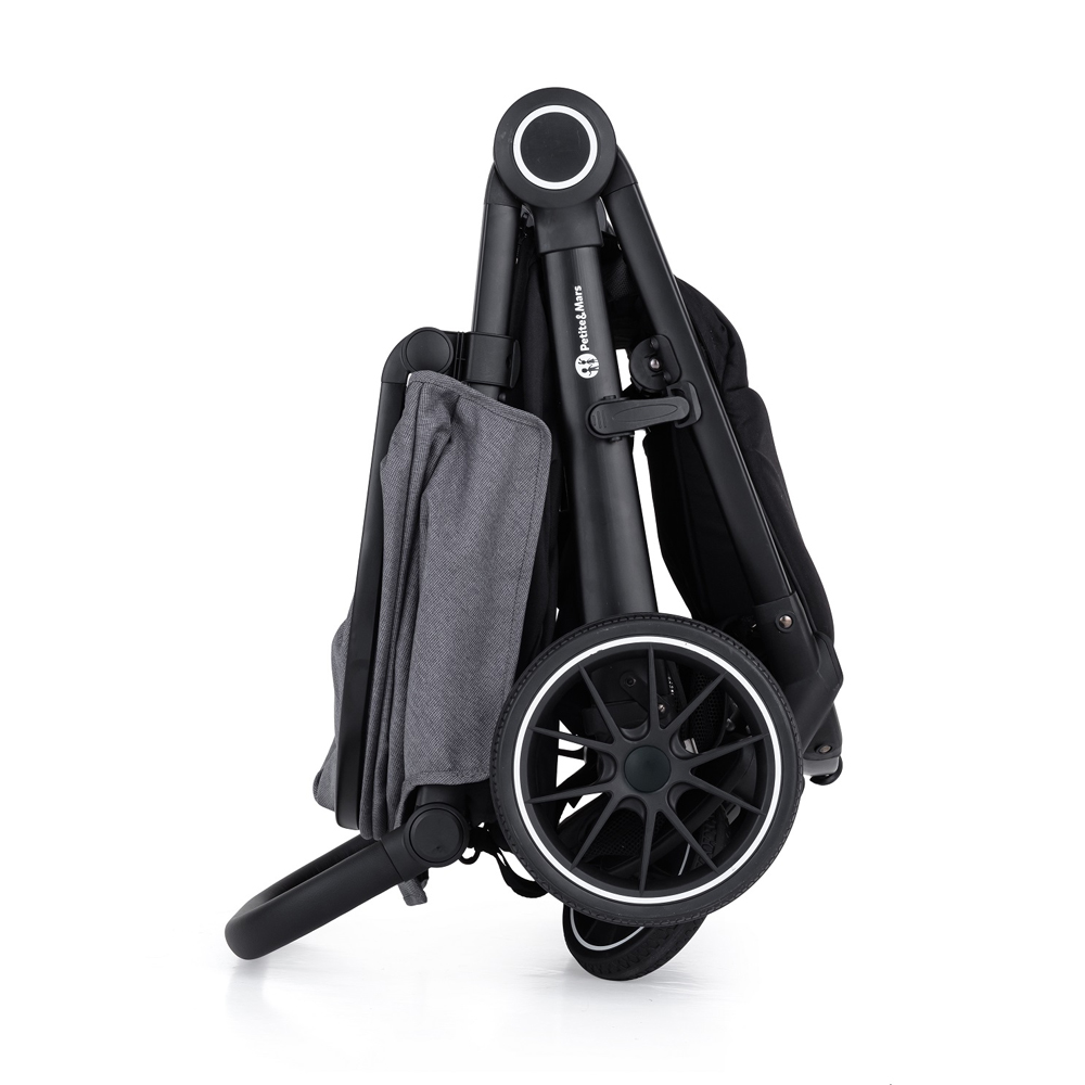 Petite Mars Street+ RWS - wózek spacerowy / spacerówka na każdy teren • Rose Pink Black