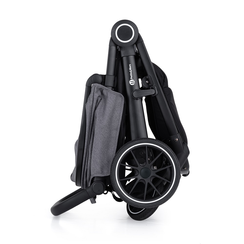 Petite Mars Street+ RWS Limited 100 Black - wózek spacerowy / spacerówka na każdy teren • Tenderness Luna 