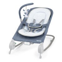 Ingenuity Happy Belly - bujaczek, leżaczek z masażerem (0m+) • Chambray