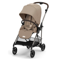 Cybex Melio - легка прогулянкова коляска, міський візок з реверсивним блоком • Almond Beige