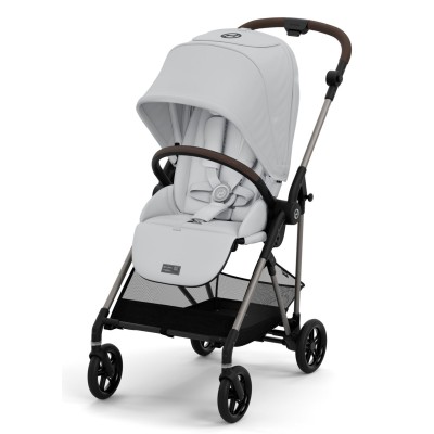 Cybex Melio - lekki wózek spacerowy/ spacerówka do miasta, odwracane siedzisko • Fog Grey