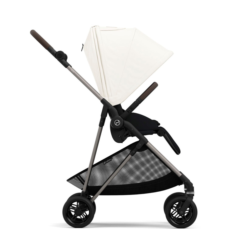 Cybex Melio - lekki wózek spacerowy/ spacerówka do miasta, odwracane siedzisko • Canvas White