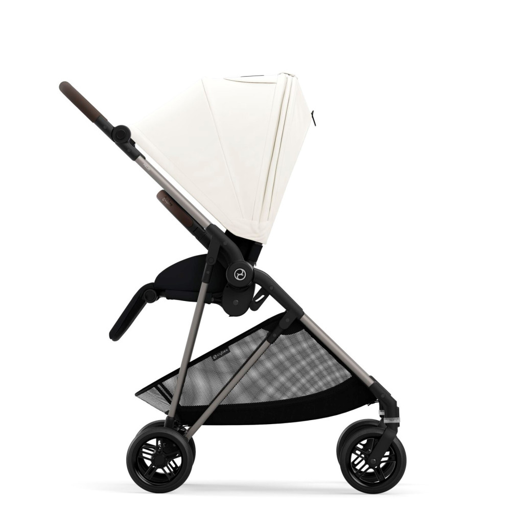 Cybex Melio - lekki wózek spacerowy/ spacerówka do miasta, odwracane siedzisko • Canvas White
