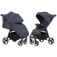 Carrello Bravo CRL-8512 - прогулянкова коляска для бездоріжжя, всесезонний візок • Timber Grey
