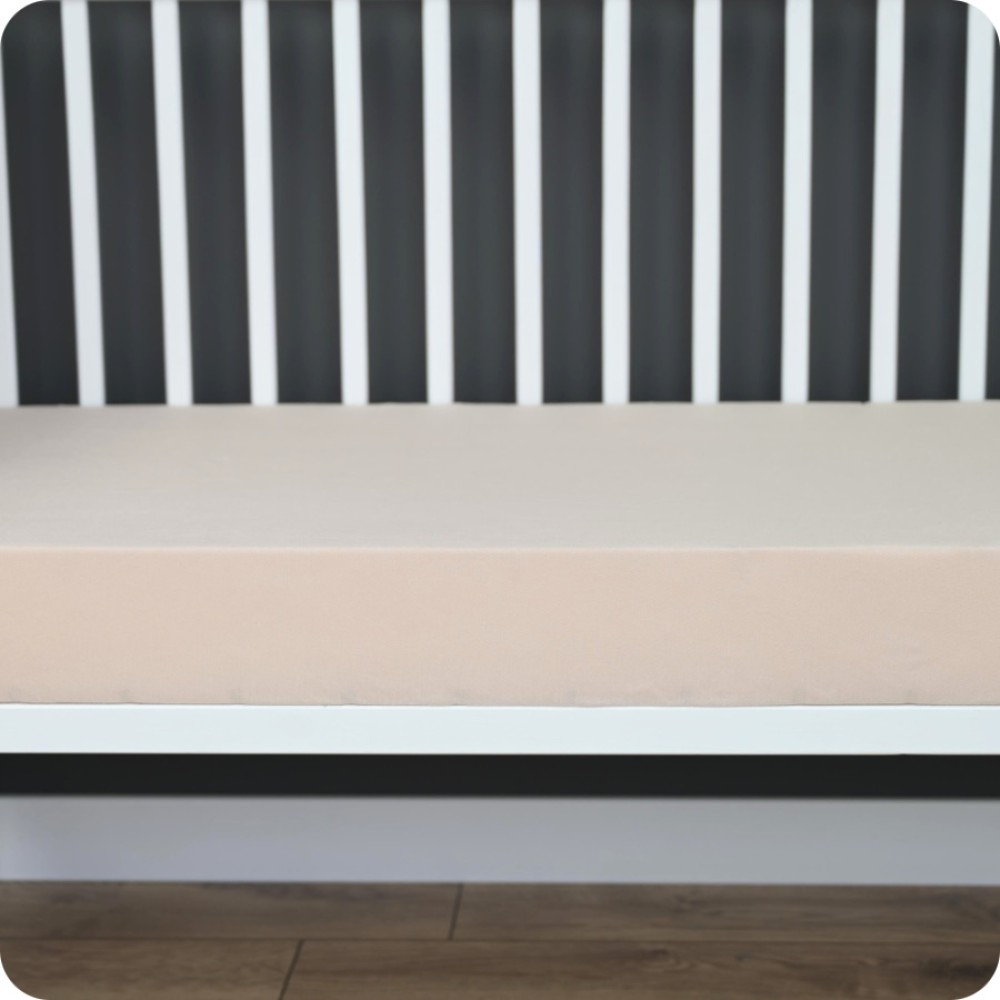 Fiki Miki - prześcieradło bambusowe z gumką do łóżeczka (120 х 60 cm) • Beżowe