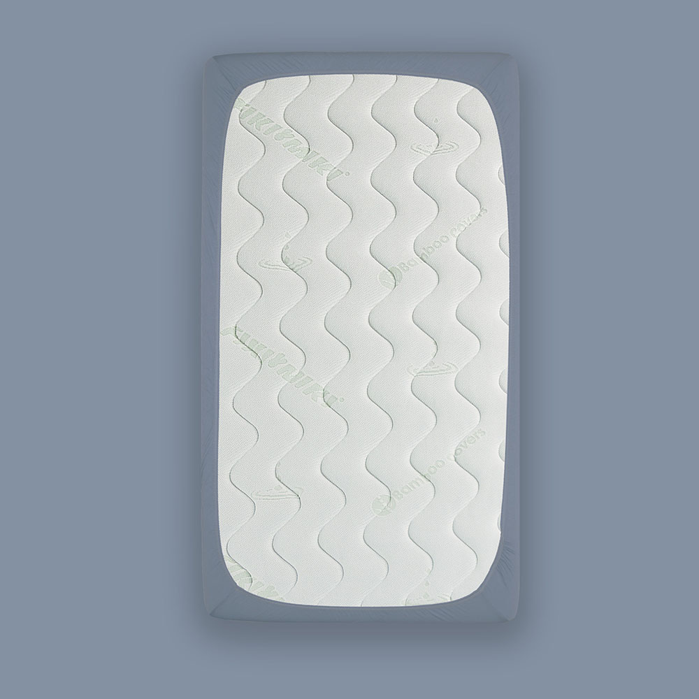 Fiki Miki - prześcieradło bambusowe z gumką do łóżeczka (120 х 60 cm) • Niebieskie