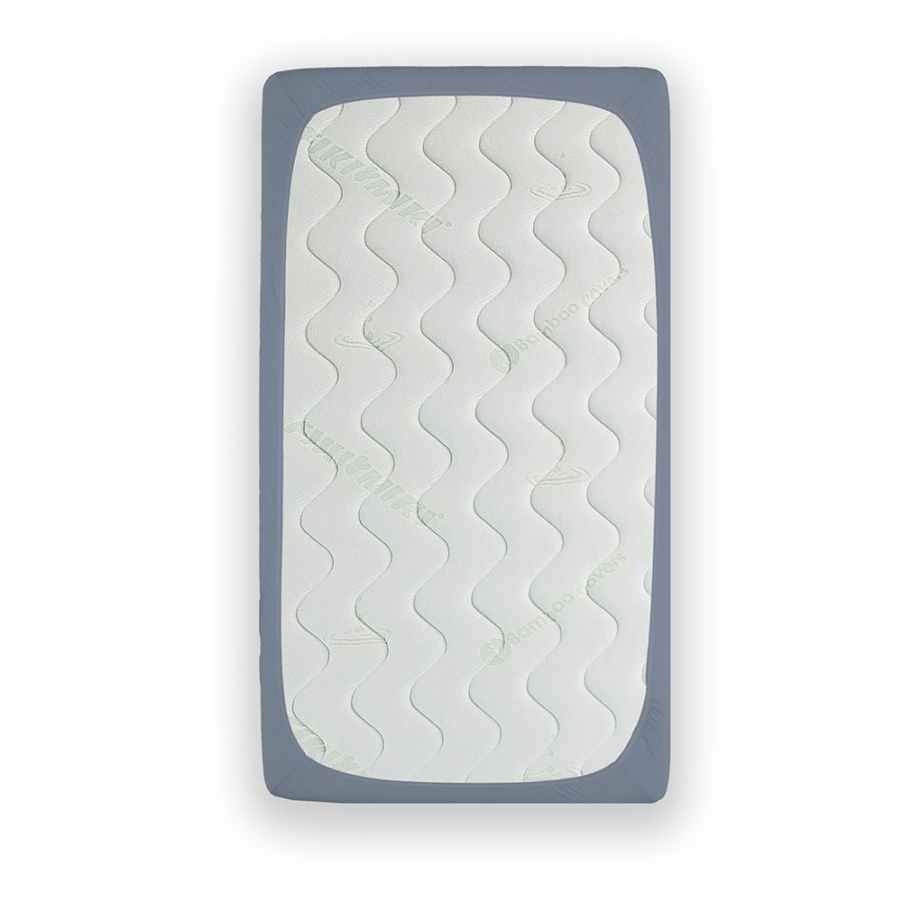 Fiki Miki - prześcieradło bambusowe z gumką do łóżeczka (120 х 60 cm) • Niebieskie