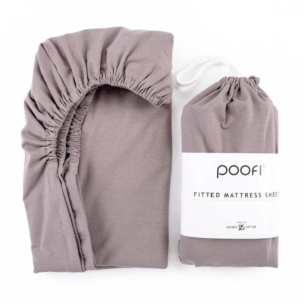 Poofi Organic Color - дитяче простирадло з органічної бавовни для ліжечка (120 х 60 см) • Lawenda