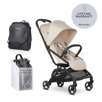 Easywalker Rockey S - wózek spacerowy z automatycznym składaniem / lekka spacerówka • Bright Taupe
