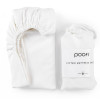 Poofi Organic Color - дитяче простирадло з органічної бавовни для ліжечка (120 х 60 см) • Śmietanka