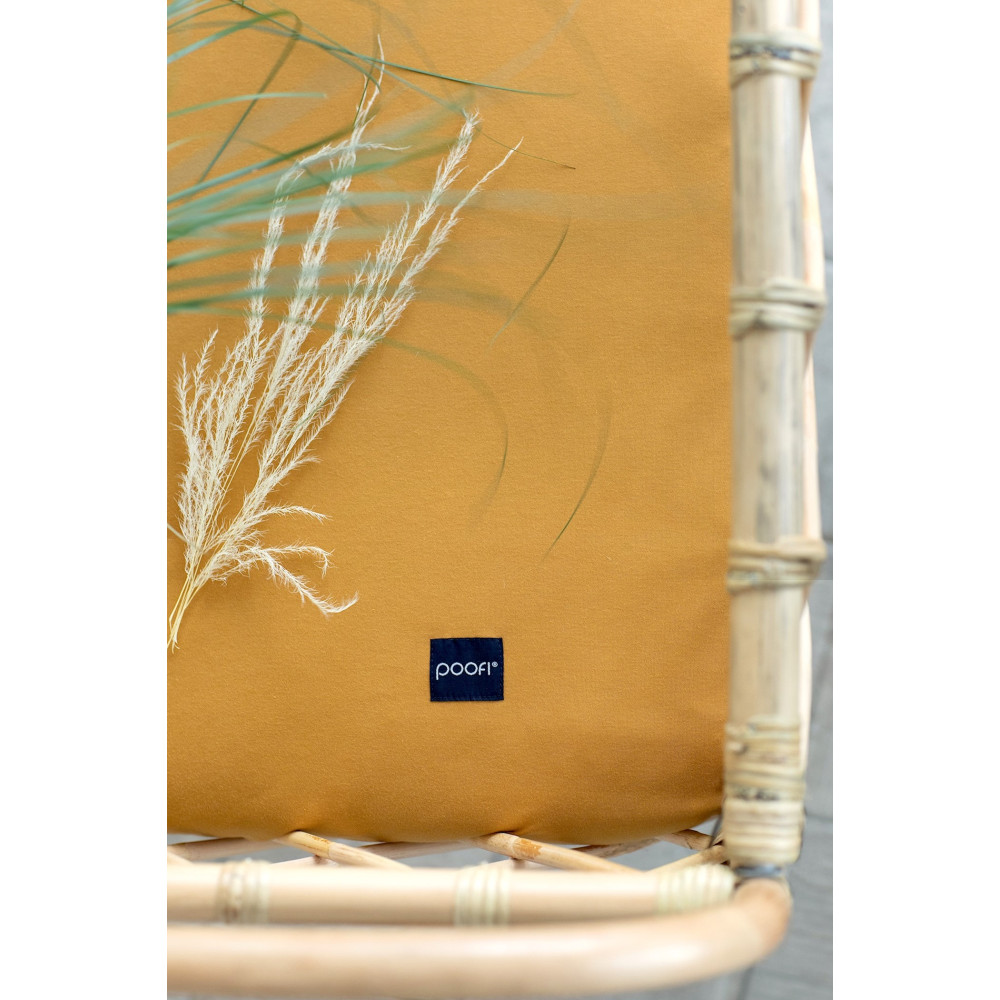 Poofi Organic Color - дитяче простирадло з органічної бавовни для ліжечка (120 х 60 см) • Musztardowy