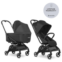 Easywalker Rockey S - lekki wózek wielofunkcyjny 2w1 • Pure Black