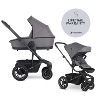 Easywalker Harvey 5 - wózek wielofunkcyjny 2w1, Lite AIR + RWS (dwa rodzaje kół: bezobsługowe RWS i pompowane AIR) • Pebble Grey