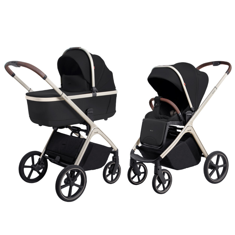 Carrello Vector CRL-6550 - легка дитяча коляска 2в1 з регулюванням висоти люльки та прогулянкового сидіння  • Pearl Black