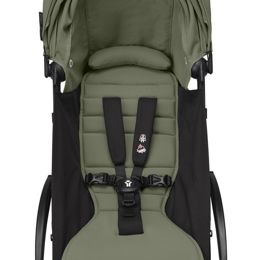 Stokke YOYO 3 - легка прогулянкова коляска, компактна коляска для літака та подорожі, білий колір рами • Olive White