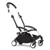 Stokke YOYO 3 - lekki wózek spacerowy, kompaktowa spacerówka do samolotu i podróży, kolor ramy biały • Bonpoint Beige White