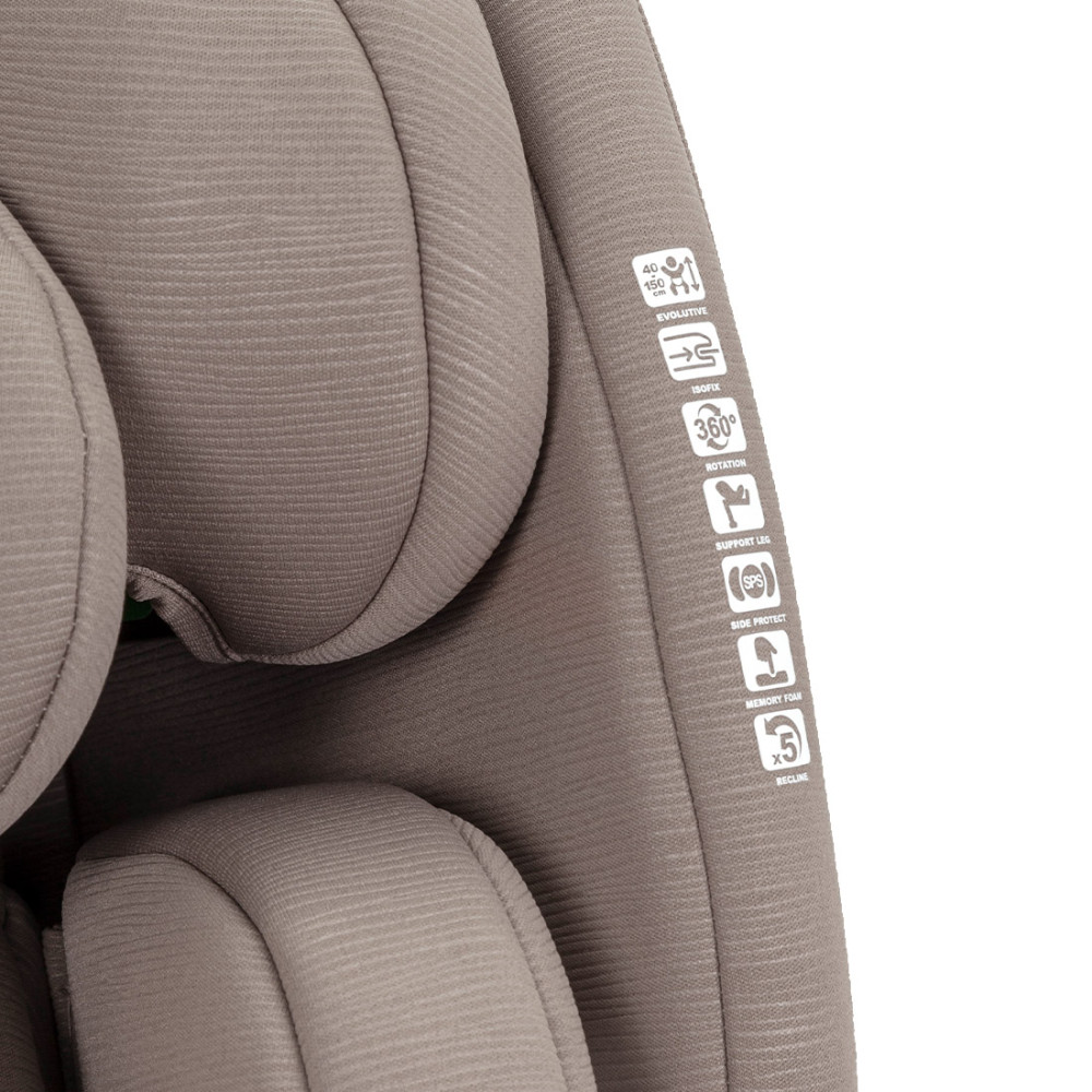 Carrello Octopus CRL-16002 - obrotowy fotelik samochodowy i-Size (0 - 12 lat/ 40 - 150 cm), montaż tyłem i przodem do kierunku jazdy, mocowania ISOFIX • Sandstone Beige Carrello Octopus CRL-16002 - obrotowy fotelik samochodowy i-Size (0 - 12 lat/ 40 - 150 cm), montaż tyłem i przodem do kierunku jazdy, mocowania ISOFIX • Sandstone Beige