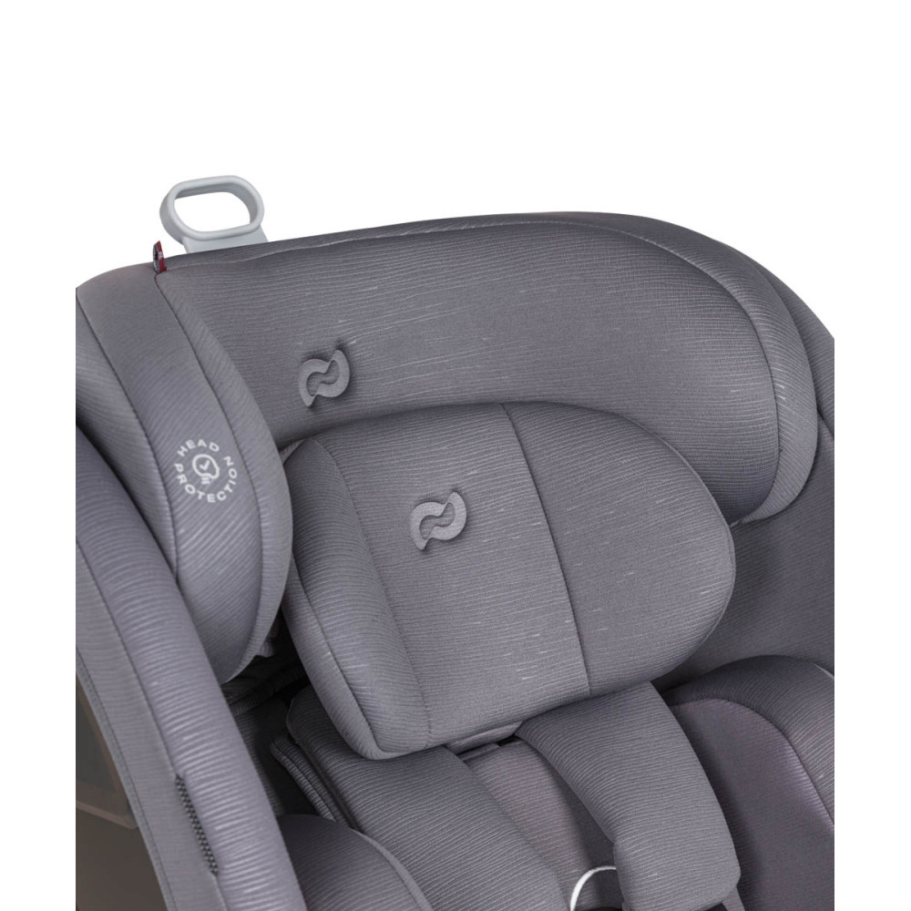 Carrello Octopus CRL-16002 - obrotowy fotelik samochodowy i-Size (0 - 12 lat / 40 - 150 cm), montaż tyłem i przodem do kierunku jazdy, mocowania ISOFIX • Seashell Grey