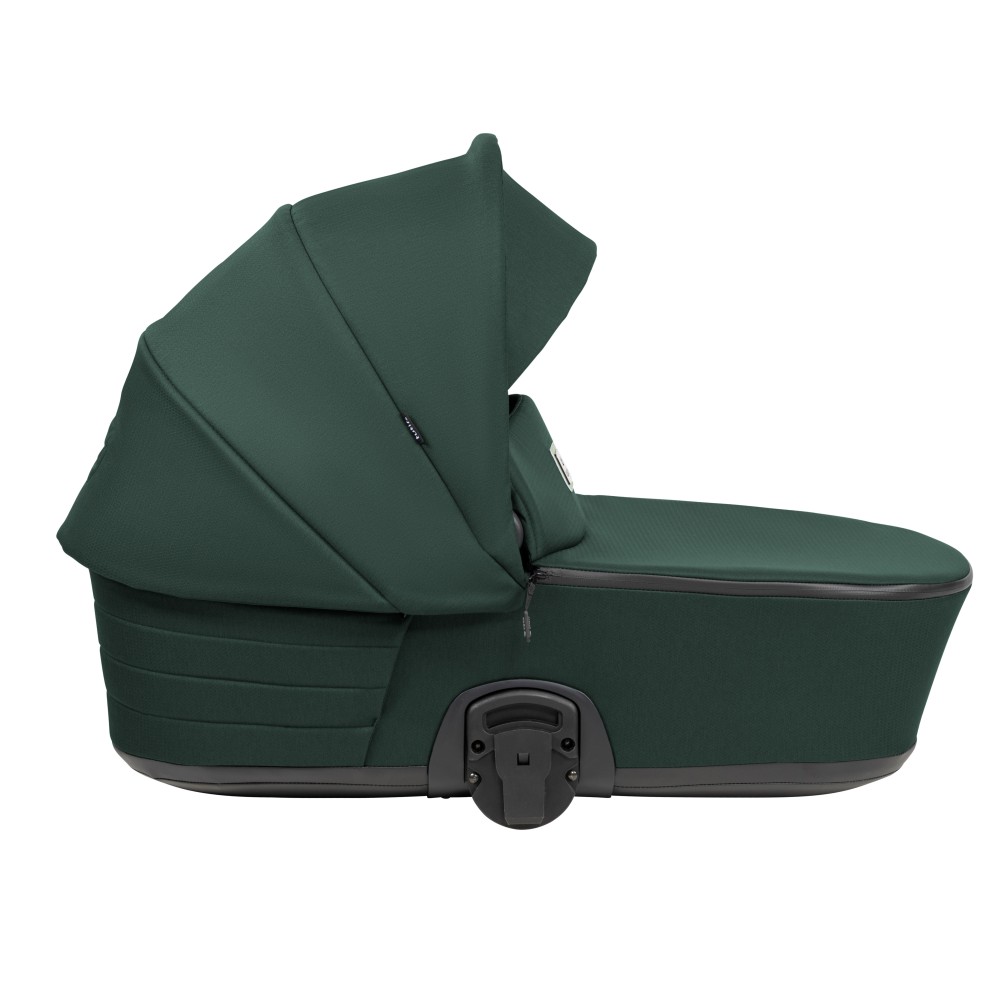 Tutis Mio 3+ - lekki wózek dziecięcy 2w1 (gondola z wkładką termiczną, materac dwustronny lato-zima, pokrowiec z włókna bambusowego, ilustracje wewnątrz budki, terenowe koła) • Essential Pacific Green