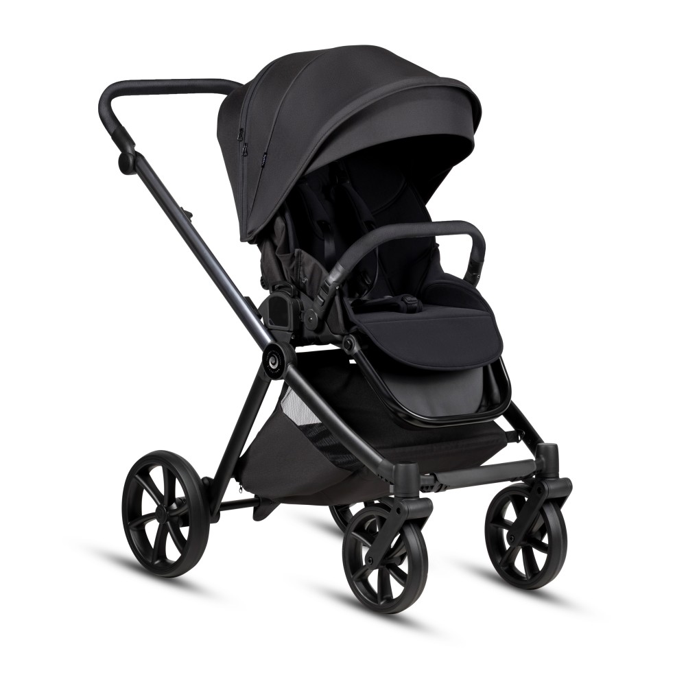 Tutis Mio 3+ - lekki wózek dziecięcy 2w1 (gondola z wkładką termiczną, materac dwustronny lato-zima, pokrowiec z włókna bambusowego, ilustracje wewnątrz budki, terenowe koła) • Black Edition Obsidian Tutis Mio 3+ - lekki wózek dziecięcy 2w1 (gondola z wkładką termiczną, materac dwustronny lato-zima, pokrowiec z włókna bambusowego, ilustracje wewnątrz budki, terenowe koła) • Black Edition Obsidian