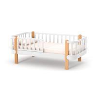 Veres Monaco 160 - łóżko młodzieżowe z drewna bukowego (160x80 cm) • White Natural