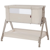 Carrello Gracia CRL-16502 - łóżeczko dostawne, mobilne łóżeczko dla niemowlaka (4 kółka, materacyk, koszyk na drobiazgi) • Linen Beige Carrello Gracia CRL-16502 - łóżeczko dostawne, mobilne łóżeczko dla niemowlaka (4 kółka, materacyk, koszyk na drobiazgi) • Linen Beige