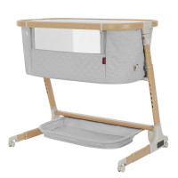 Carrello Prima CRL-16503 - dostawne łóżeczko z elektronicznym systemem kołysania (4 kółka, materacyk, 5 prędkości kołysania, timer ) • Cloud Grey
