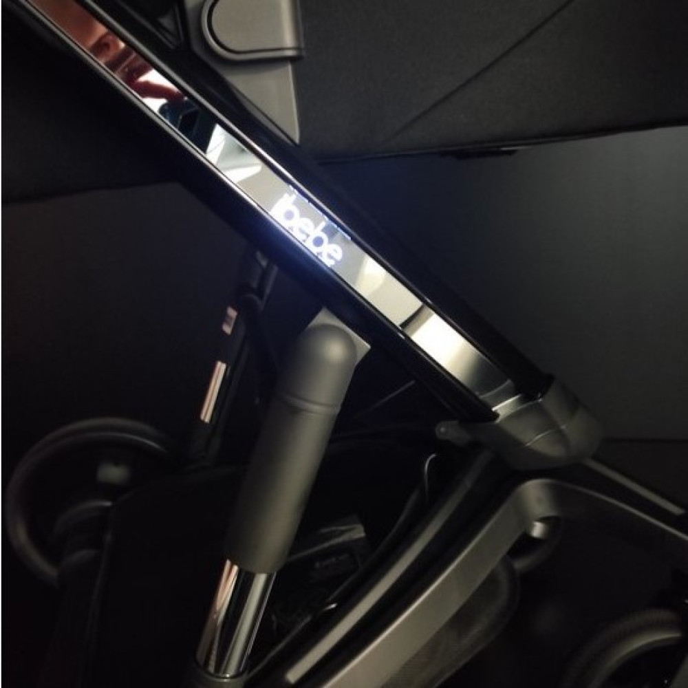 iBebe iStop Drive - wózek dziecięcy 2w1 z elektronicznym hamulcem i wspomaganiem jazdy • Black