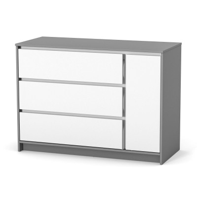 Veres Bern 1200 - komoda dziecięca (120cm) • White Graphite