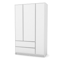 Veres Bern 1270 - szafa dziecięca z szufladami, trzydrzwiowa • White