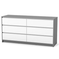 Veres Bern 1750 - дитячий комод (175см) • White Graphite