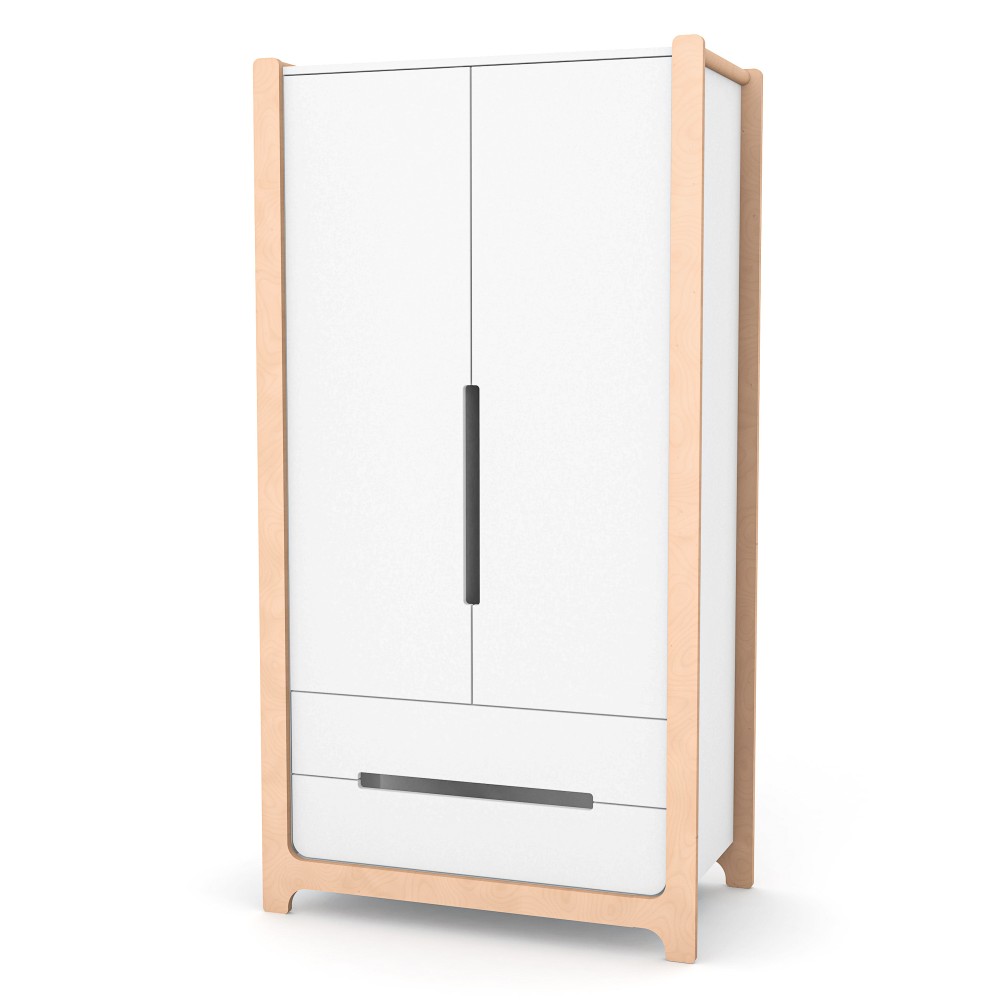 Veres Nice 950 - дитяча шафа з шухлядами, дводверна (95x52.7x179.7 см) • White Natural