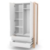 Veres Nice 950 - дитяча шафа з шухлядами, дводверна (95x52.7x179.7 см) • White Natural