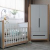 Veres Nice 950 - дитяча шафа з шухлядами, дводверна (95x52.7x179.7 см) • White Natural