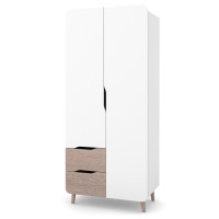 Veres Sydney 850 - szafa dziecięca, dwudrzwiowa (85x47x194 cm) • Cappuccino White