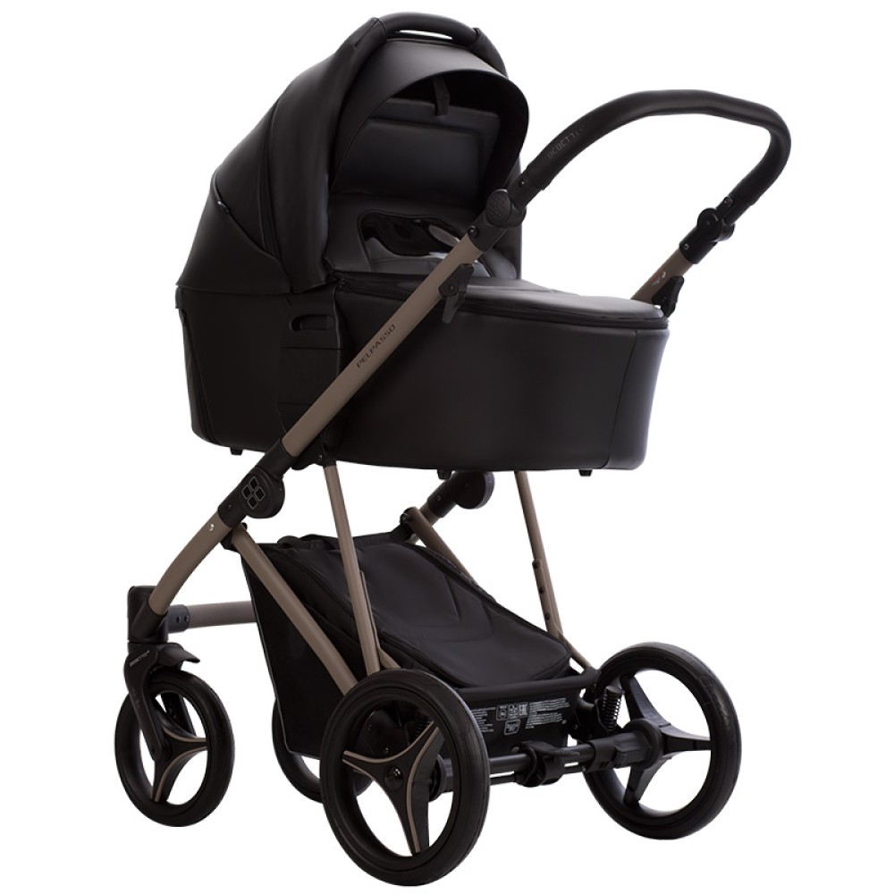 Bebetto Pelpasso PRO - wózek dziecięcy 2w1, z tapicerką z ekoskóry • PRO 03 Kaszmir